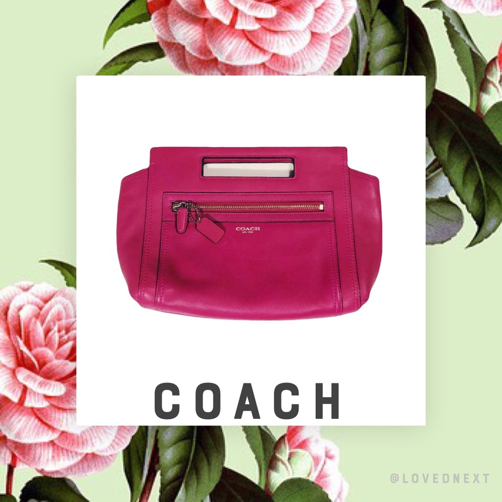 Coach pink ruby pocket clutch / bag